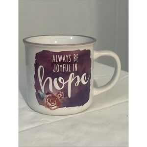 Joyful in Hope ceramic coffee mug.